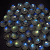 9 mm - AAA high Quality Wholesale Lot Rainbow Moonstone Super Sparkle Rose Cut Faceted Round -Each Pcs Full Flashy Gorgeous Fire - 50 pcs